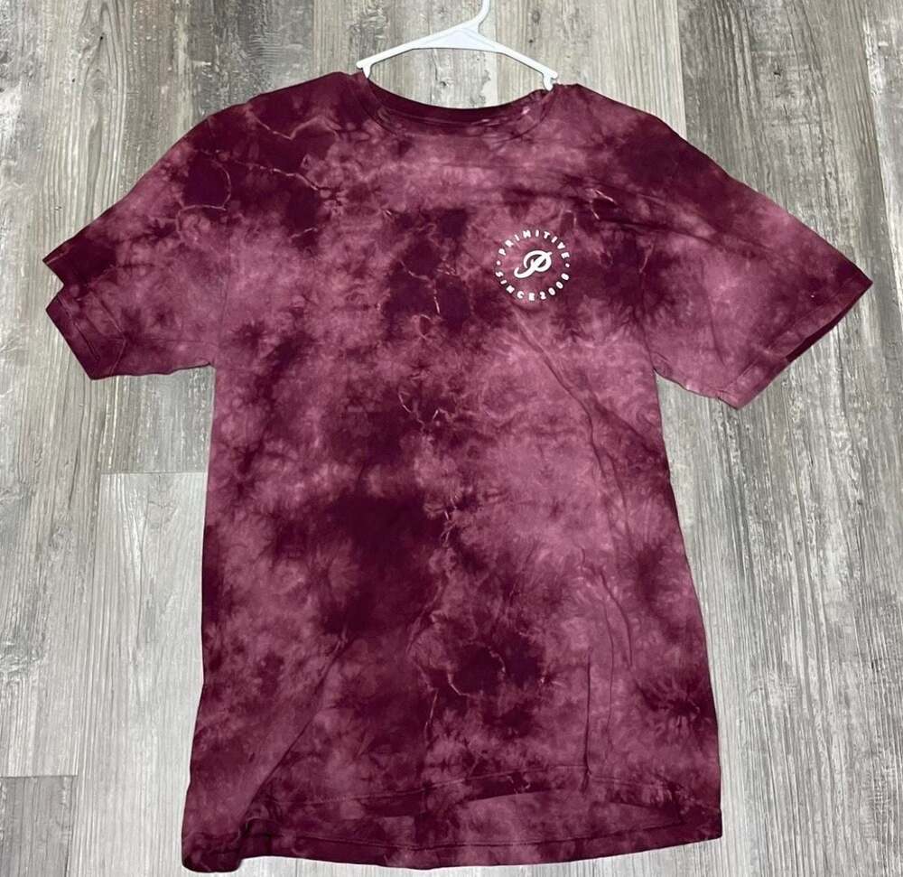 Primitive Skateboarding Shirt Mens Medium Tie Dye Short Sleeve Skater